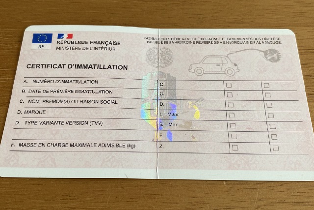 carte grise